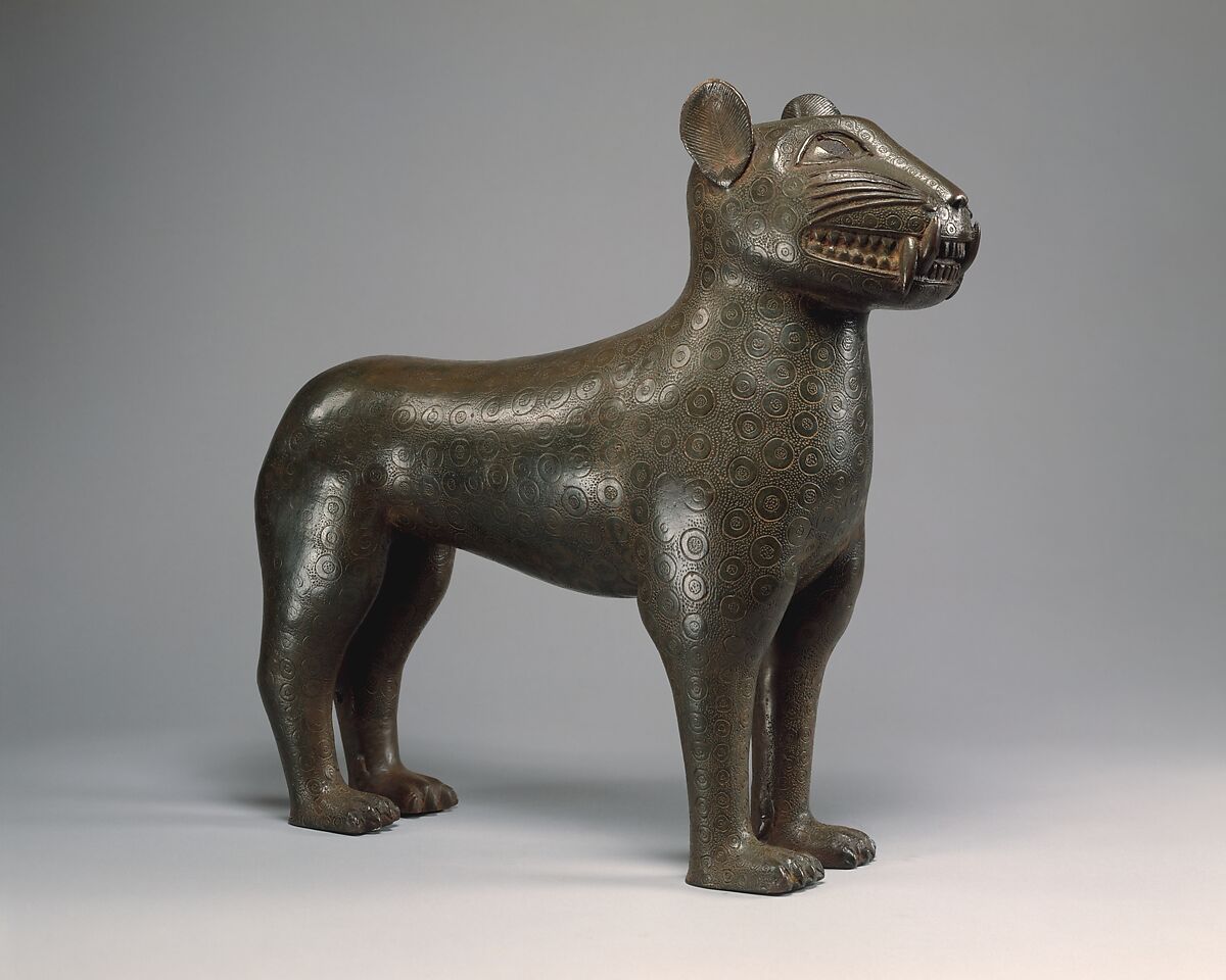Leopard, Edo artist, Brass, Edo