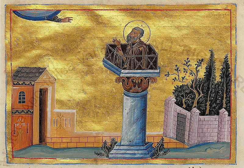 File:Alypius the Stylite (Menologion of Basil II).jpg