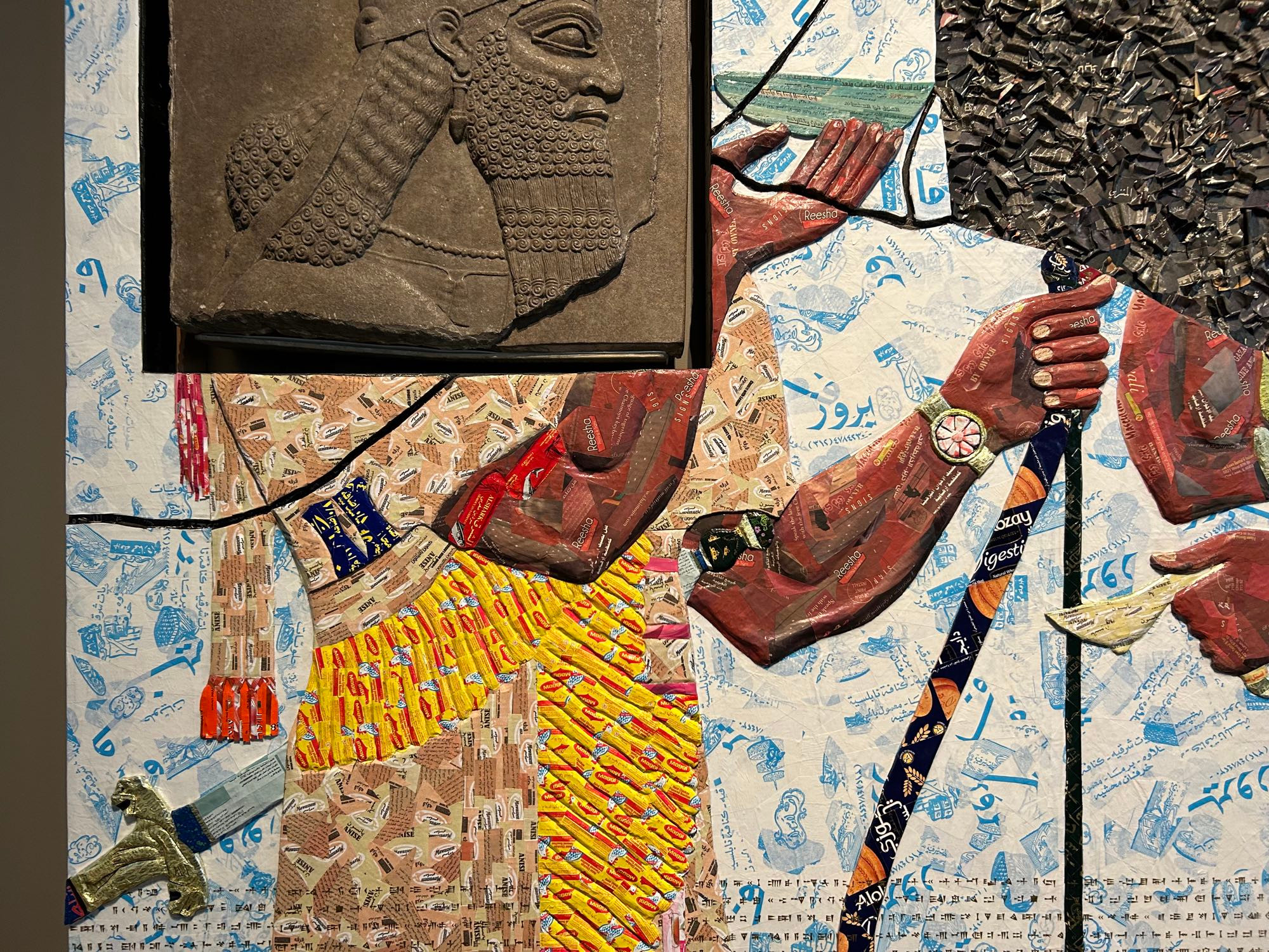 A Michael Rakowitz work at ISAC photo by Sarah bond